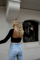 TOP FEDERICA MANGA LARGA BLACK