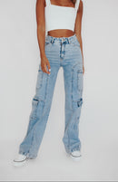 JEANS CARGO ROBERTA AZUL