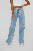 JEANS CARGO ROBERTA AZUL
