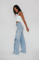 JEANS CARGO ROBERTA AZUL