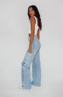 JEANS CARGO ROBERTA AZUL