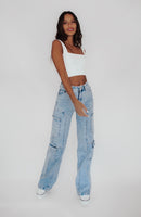 JEANS CARGO ROBERTA AZUL