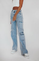 JEANS CARGO ROBERTA AZUL