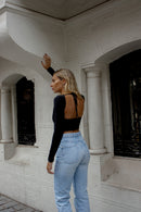 TOP FEDERICA MANGA LARGA BLACK