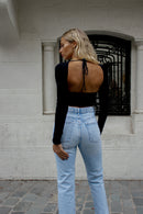 TOP FEDERICA MANGA LARGA BLACK