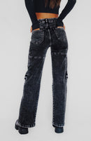 JEANS CARGO ROBERTA BLACK